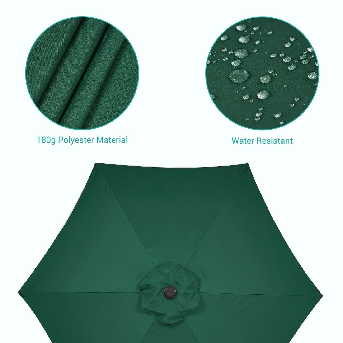 Bonosuki 7.5-foot Waterproof Sunshade Canopy Patio Umbrella