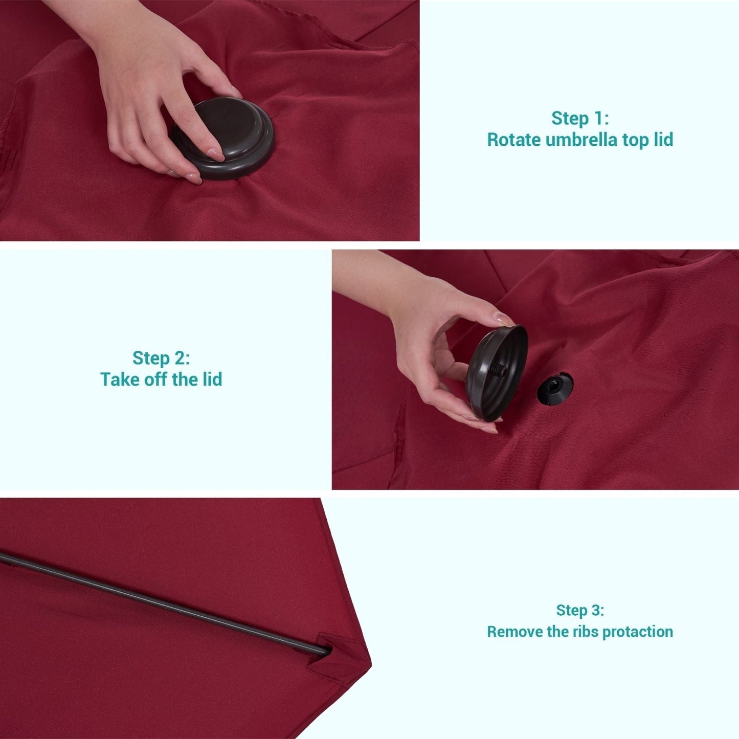 Bonosuki 7.5-foot Waterproof Sunshade Canopy Patio Umbrella