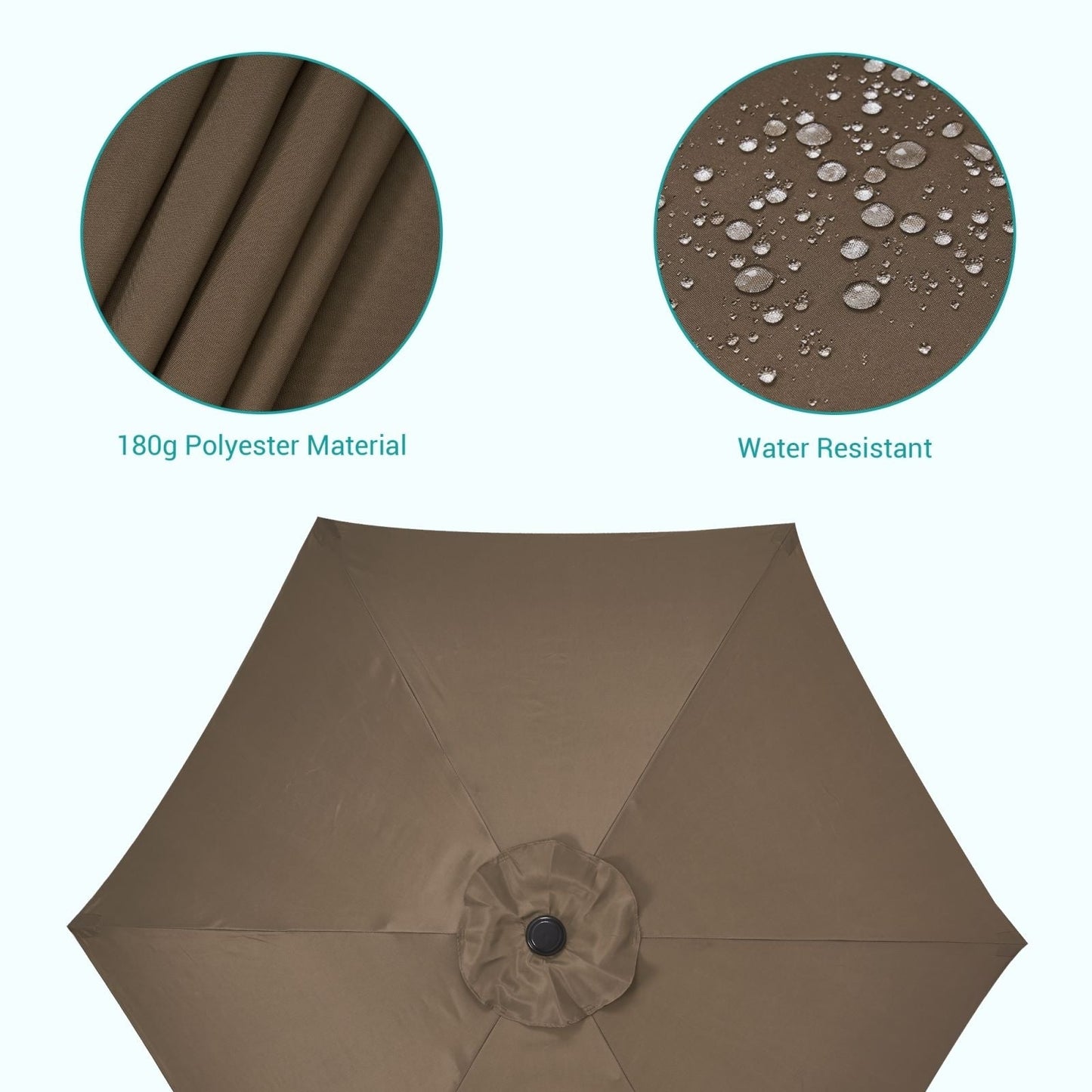 Bonosuki 7.5-foot Waterproof Sunshade Canopy Patio Umbrella