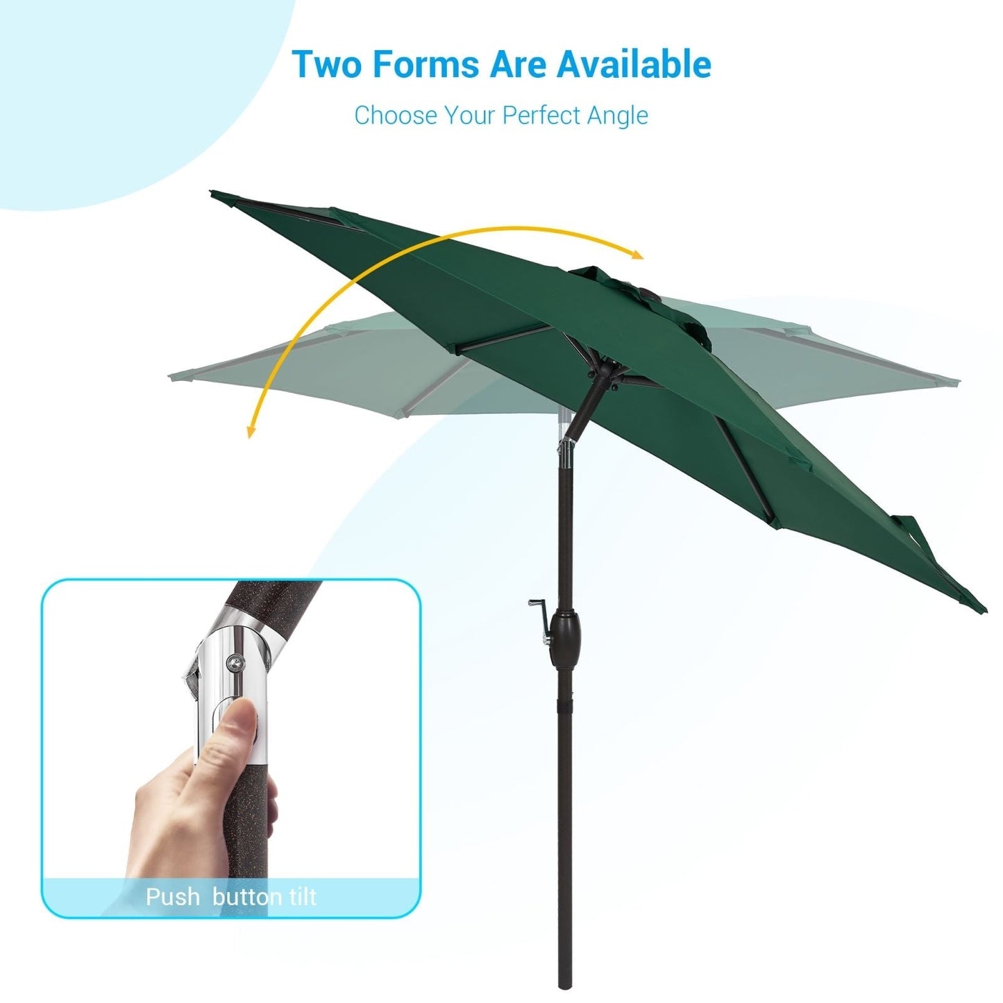 Bonosuki 7.5-foot Waterproof Sunshade Canopy Patio Umbrella