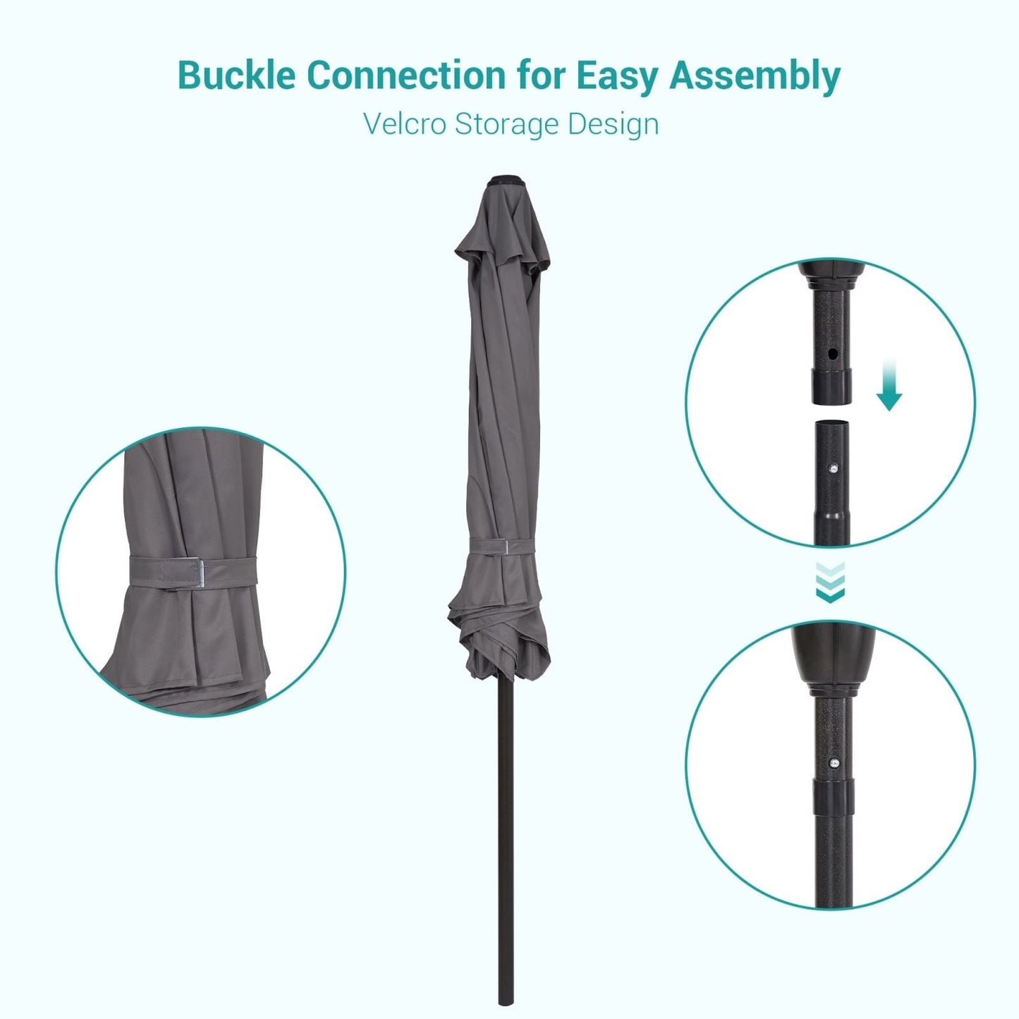 Bonosuki 7.5-foot Waterproof Sunshade Canopy Patio Umbrella
