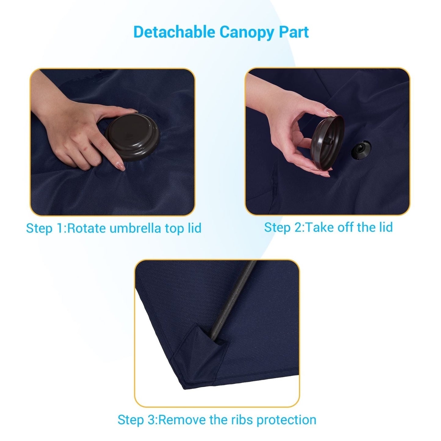 Bonosuki 7.5-foot Waterproof Sunshade Canopy Patio Umbrella