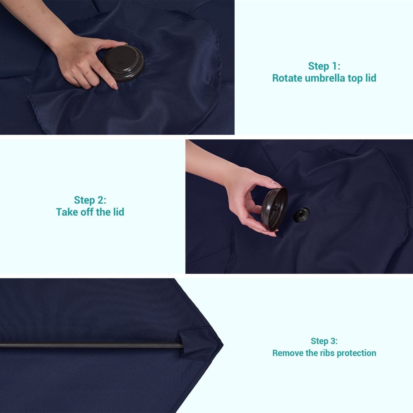 Bonosuki 7.5-foot Waterproof Sunshade Canopy Patio Umbrella