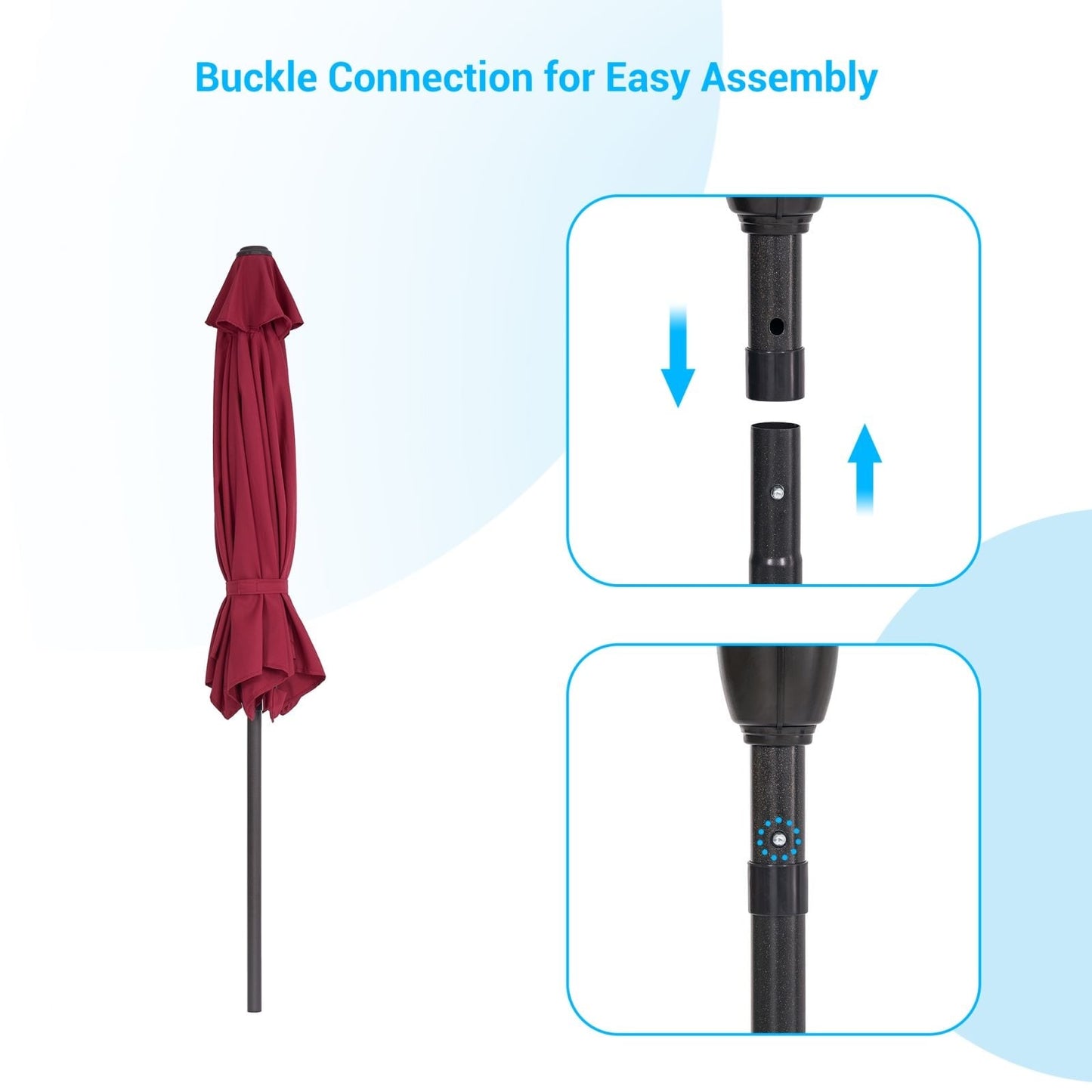 Bonosuki 7.5-foot Waterproof Sunshade Canopy Patio Umbrella