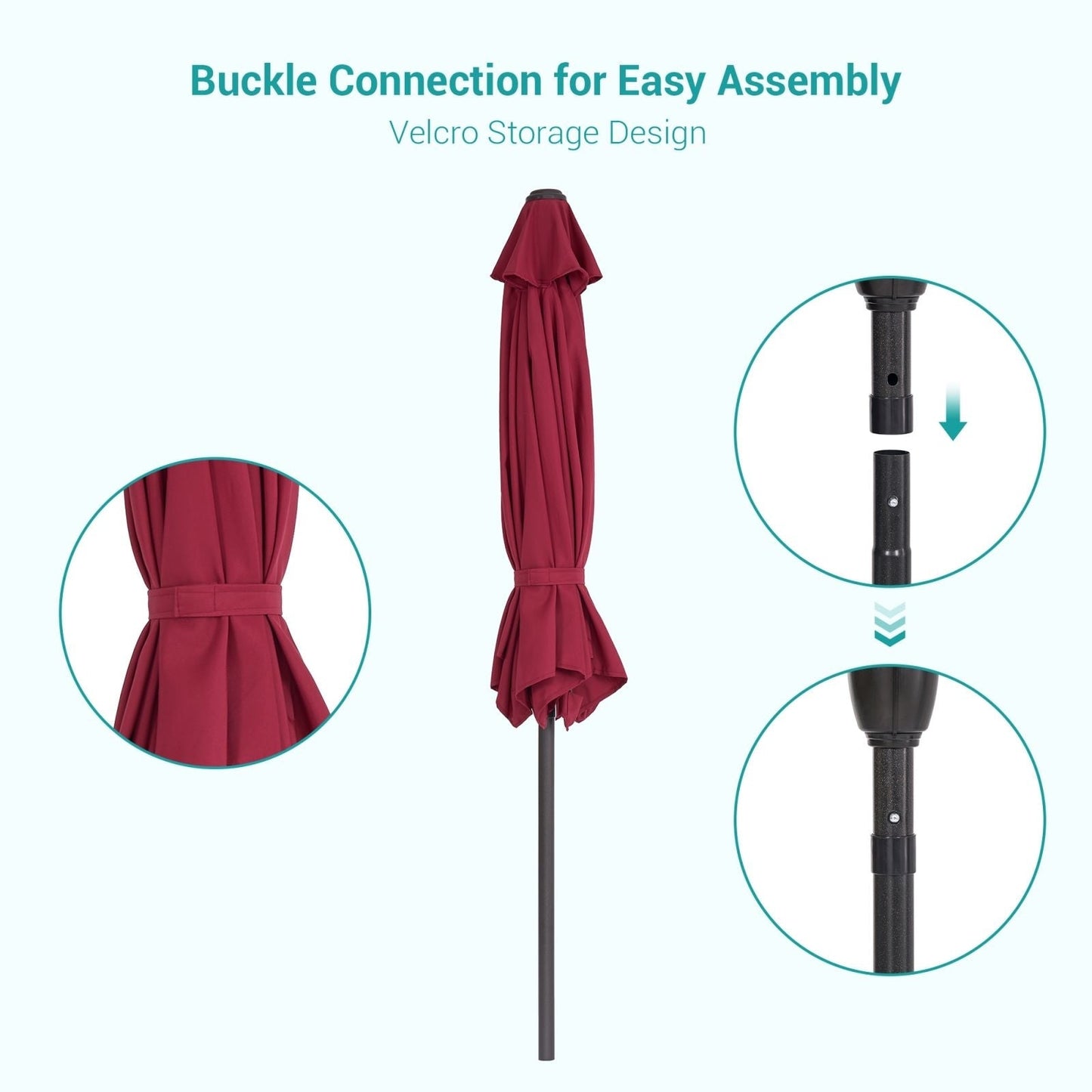 Bonosuki 7.5-foot Waterproof Sunshade Canopy Patio Umbrella