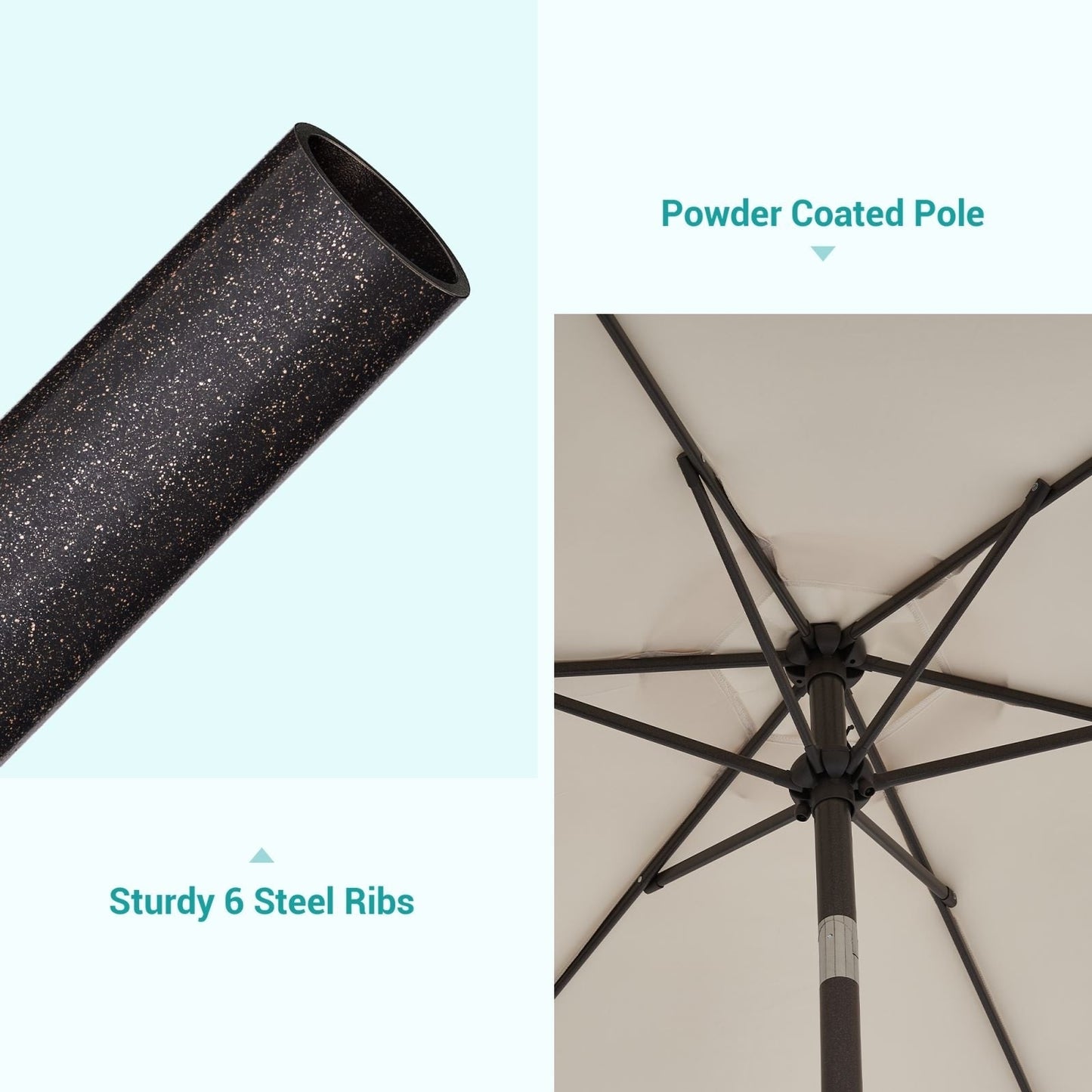Bonosuki 7.5-foot Waterproof Sunshade Canopy Patio Umbrella