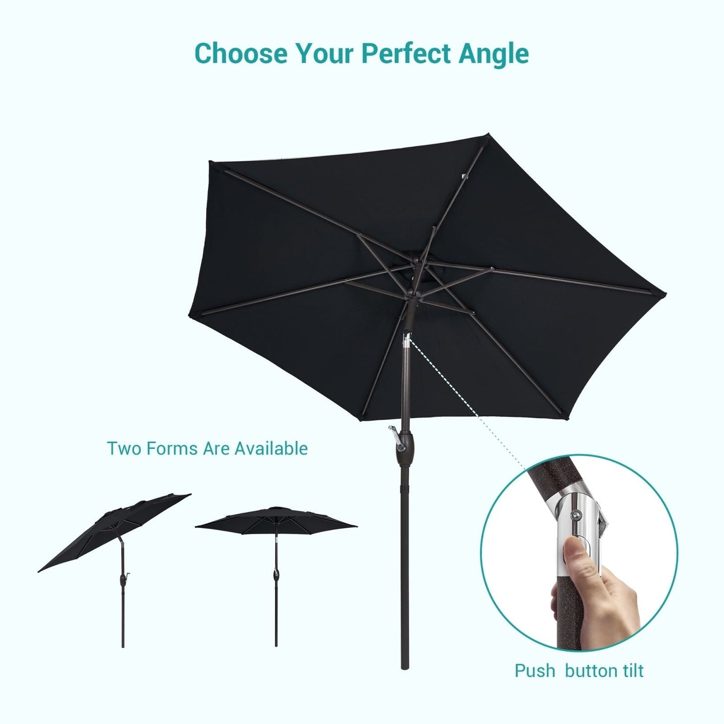 Bonosuki 7.5-foot Waterproof Sunshade Canopy Patio Umbrella