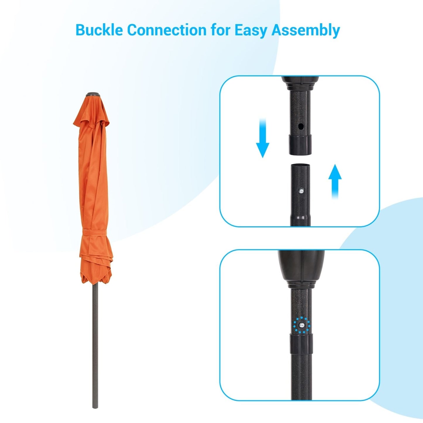 Bonosuki 7.5-foot Waterproof Sunshade Canopy Patio Umbrella