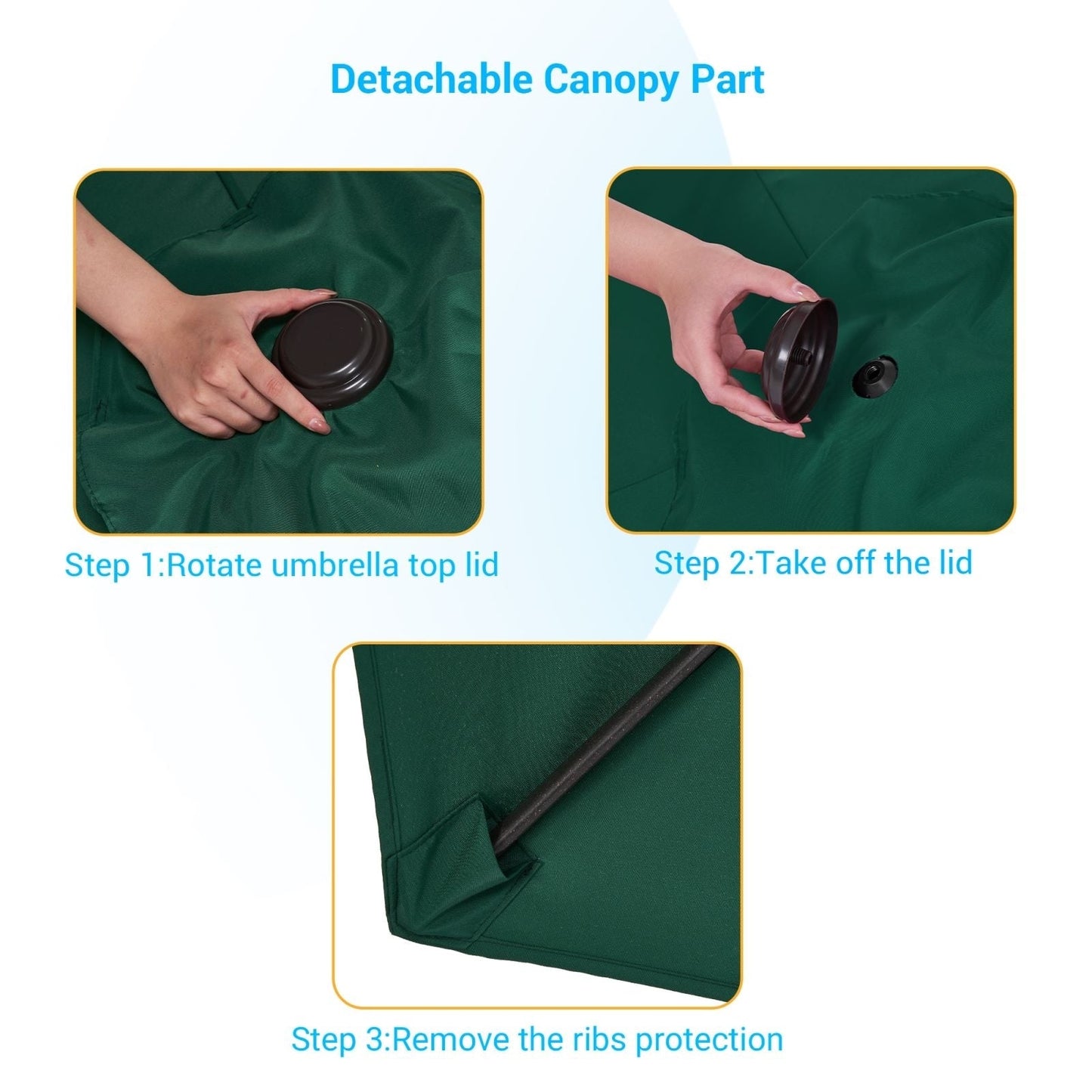 Bonosuki 7.5-foot Waterproof Sunshade Canopy Patio Umbrella