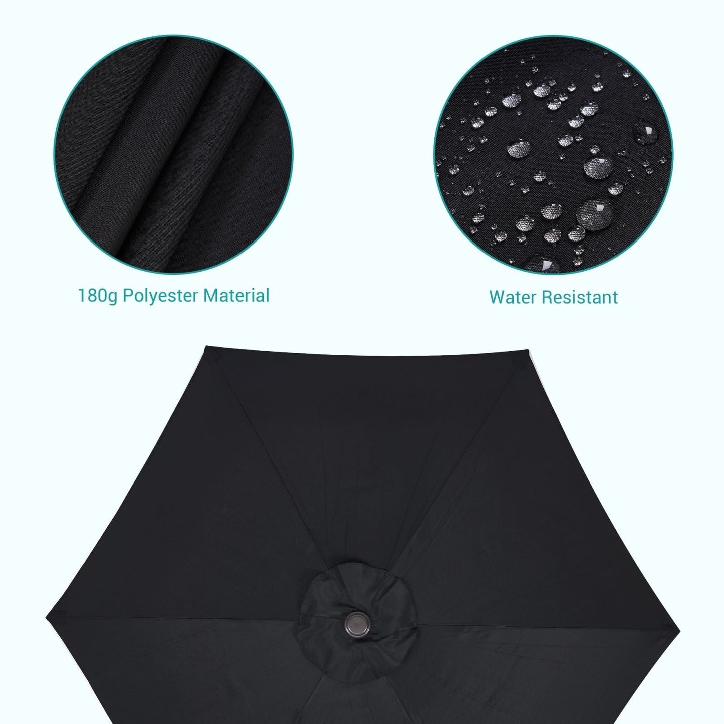 Bonosuki 7.5-foot Waterproof Sunshade Canopy Patio Umbrella