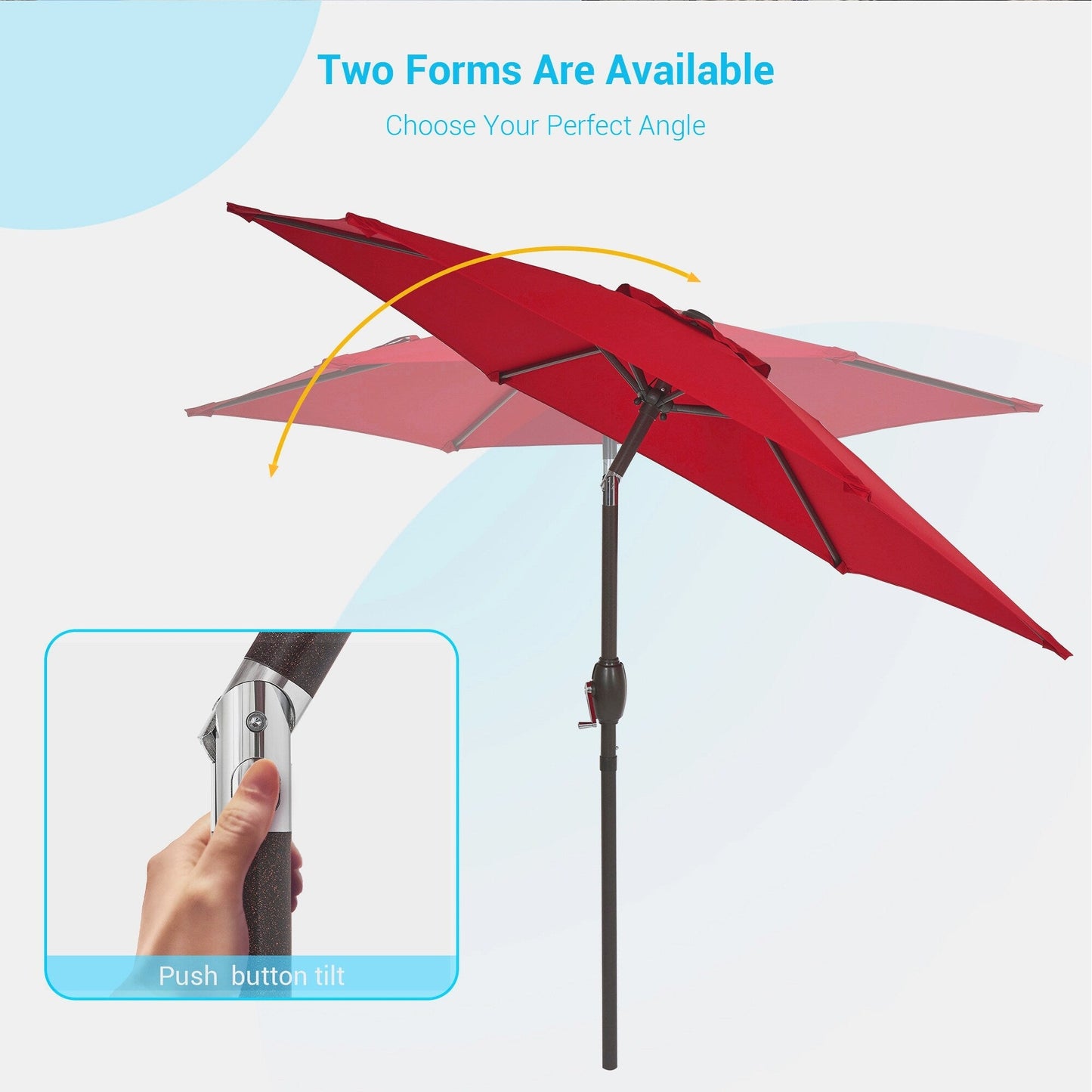 Bonosuki 7.5-foot Waterproof Sunshade Canopy Patio Umbrella