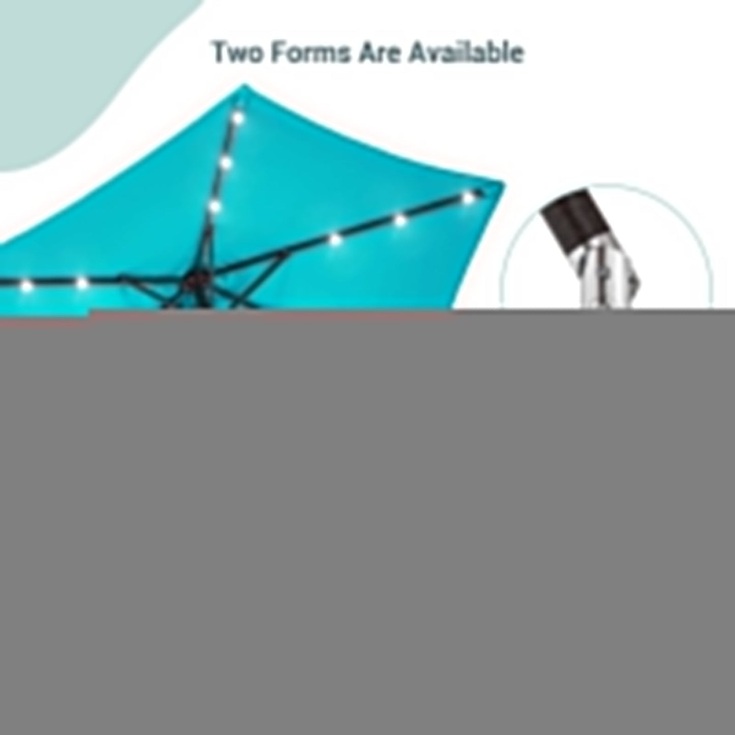 Bonosuki 7.5Ft LED Patio Market Umbrella Outdoor Table Umbrella