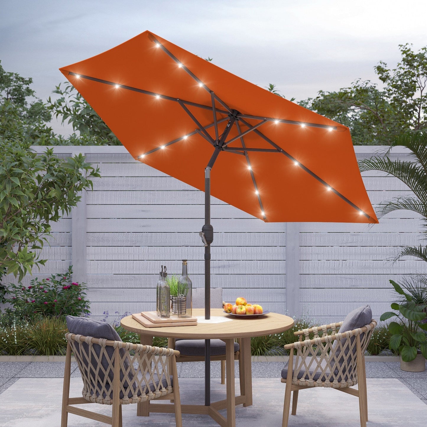 Bonosuki 7.5Ft LED Patio Market Umbrella Outdoor Table Umbrella