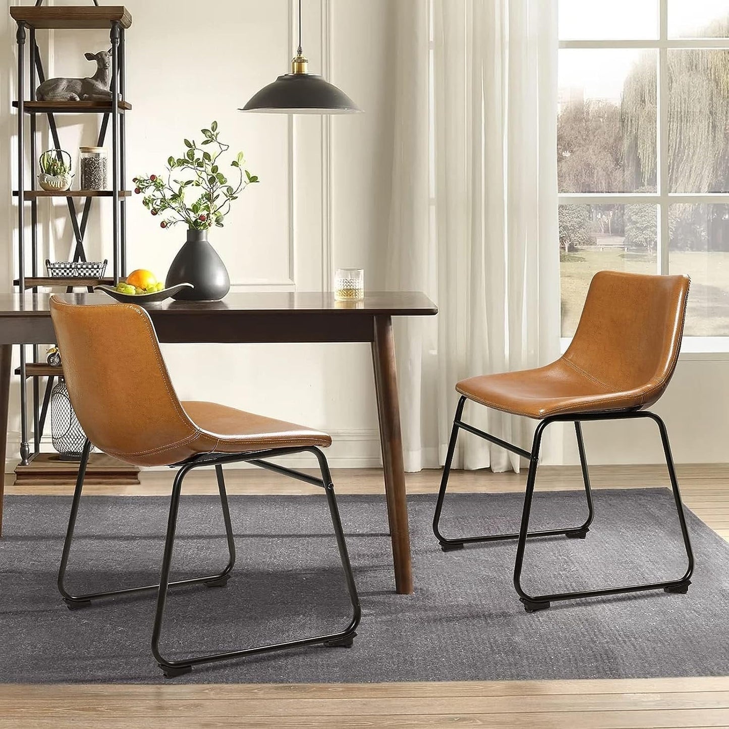 Bossin 18/26/30 inch Bar Stools,Counter Height Bar Stools with Back Modern PU Leather Stools Dining Chair with Footrest