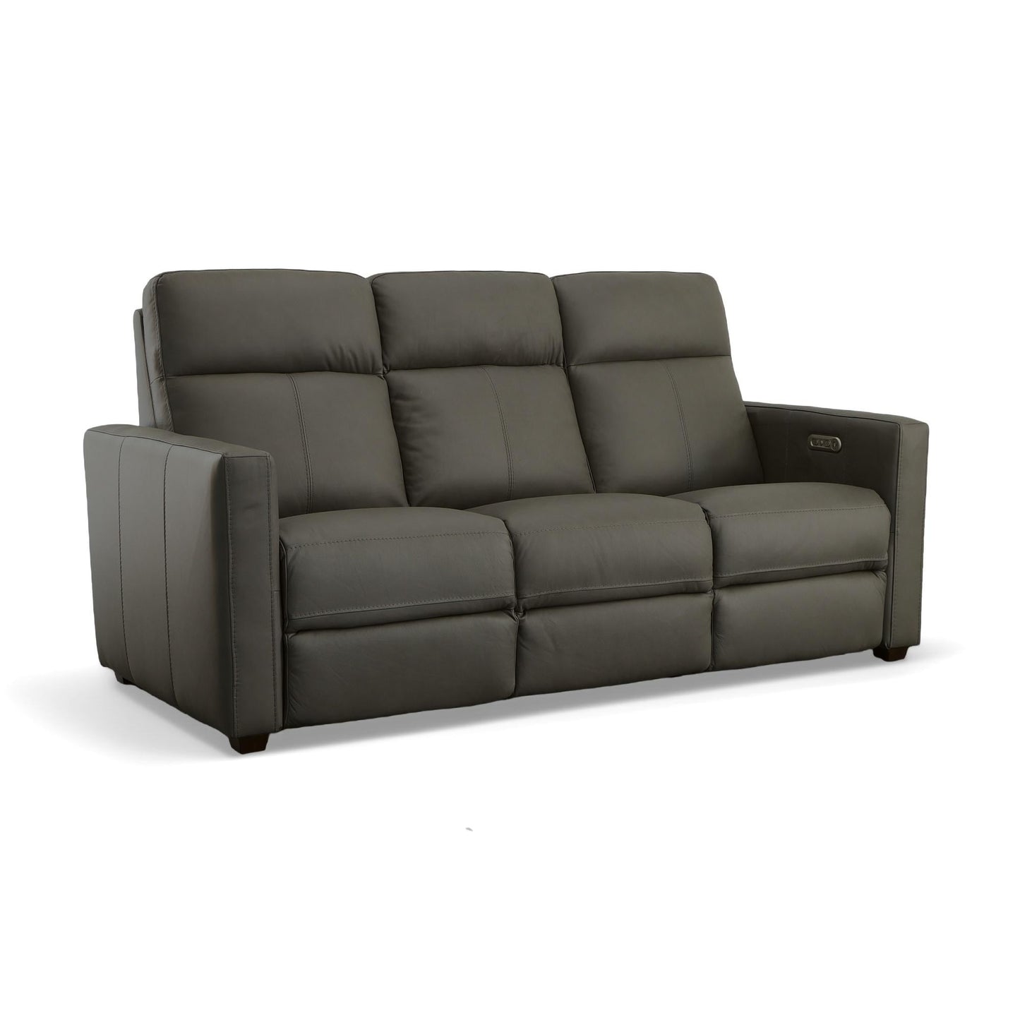 Canapé inclinable électrique Broadway en cuir avec appuie-têtes électriques par Flexsteel