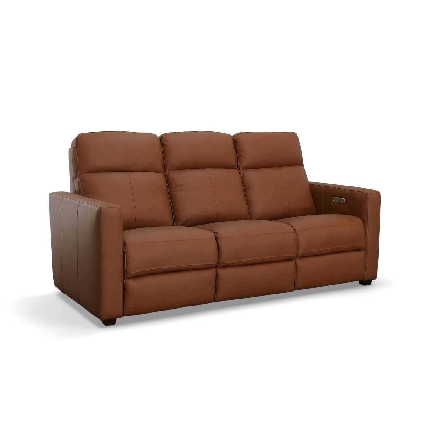 Canapé inclinable électrique Broadway en cuir avec appuie-têtes électriques par Flexsteel