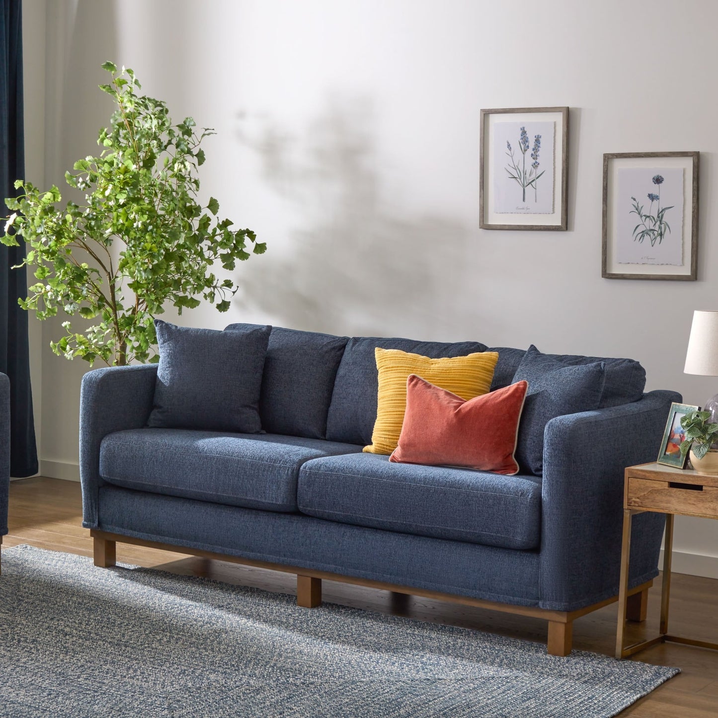 Canapé Brookside Kay avec base en bois rembourrée