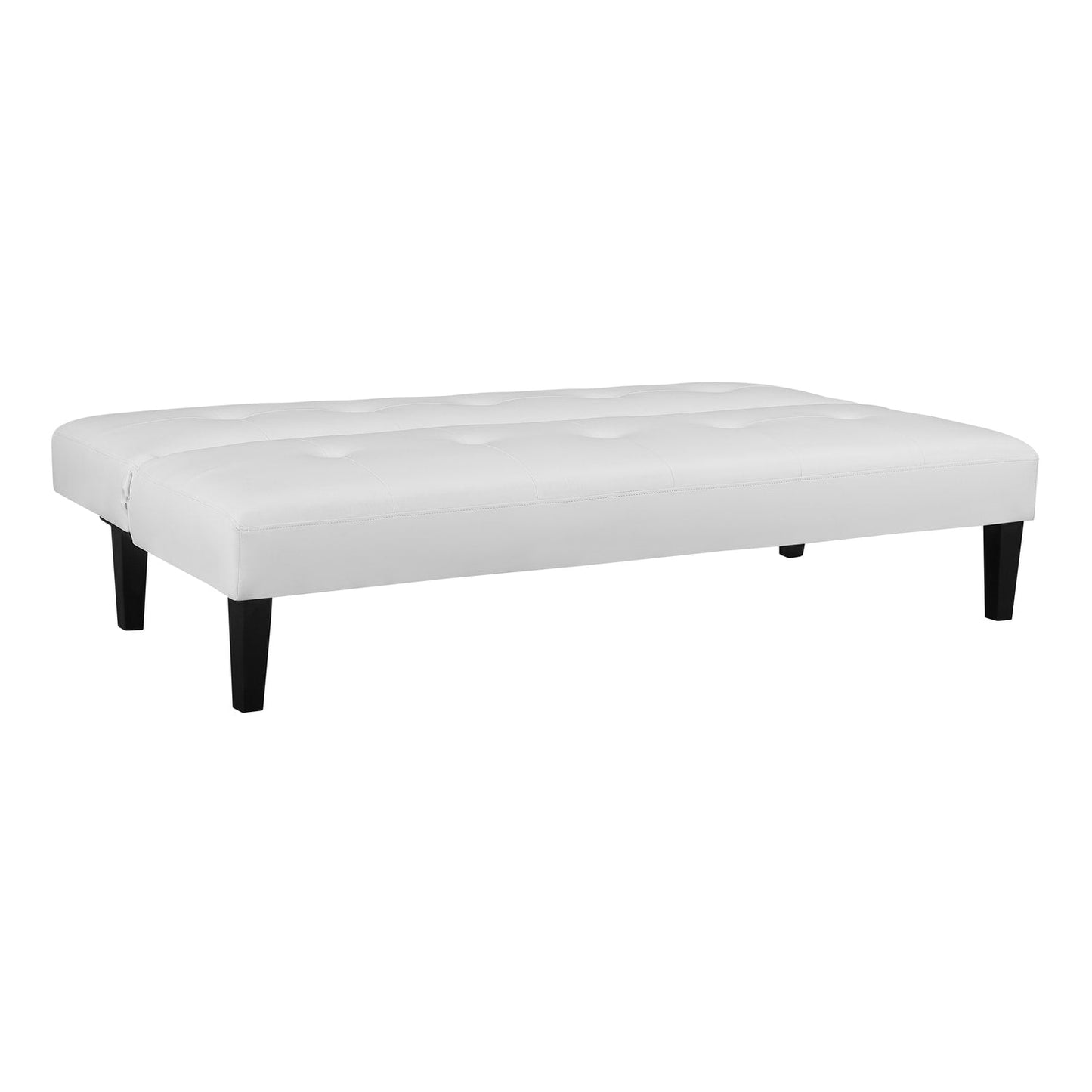 Collection ultime de canapés futons : canapé futon avec accoudoirs et porte-gobelets, canapé capitonné à boutons avec pieds en bois