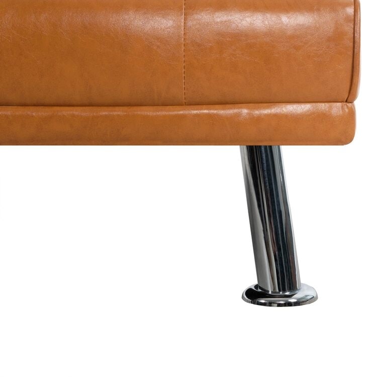 Collection ultime de canapés futons : canapé futon avec accoudoirs et porte-gobelets, canapé capitonné à boutons avec pieds en bois
