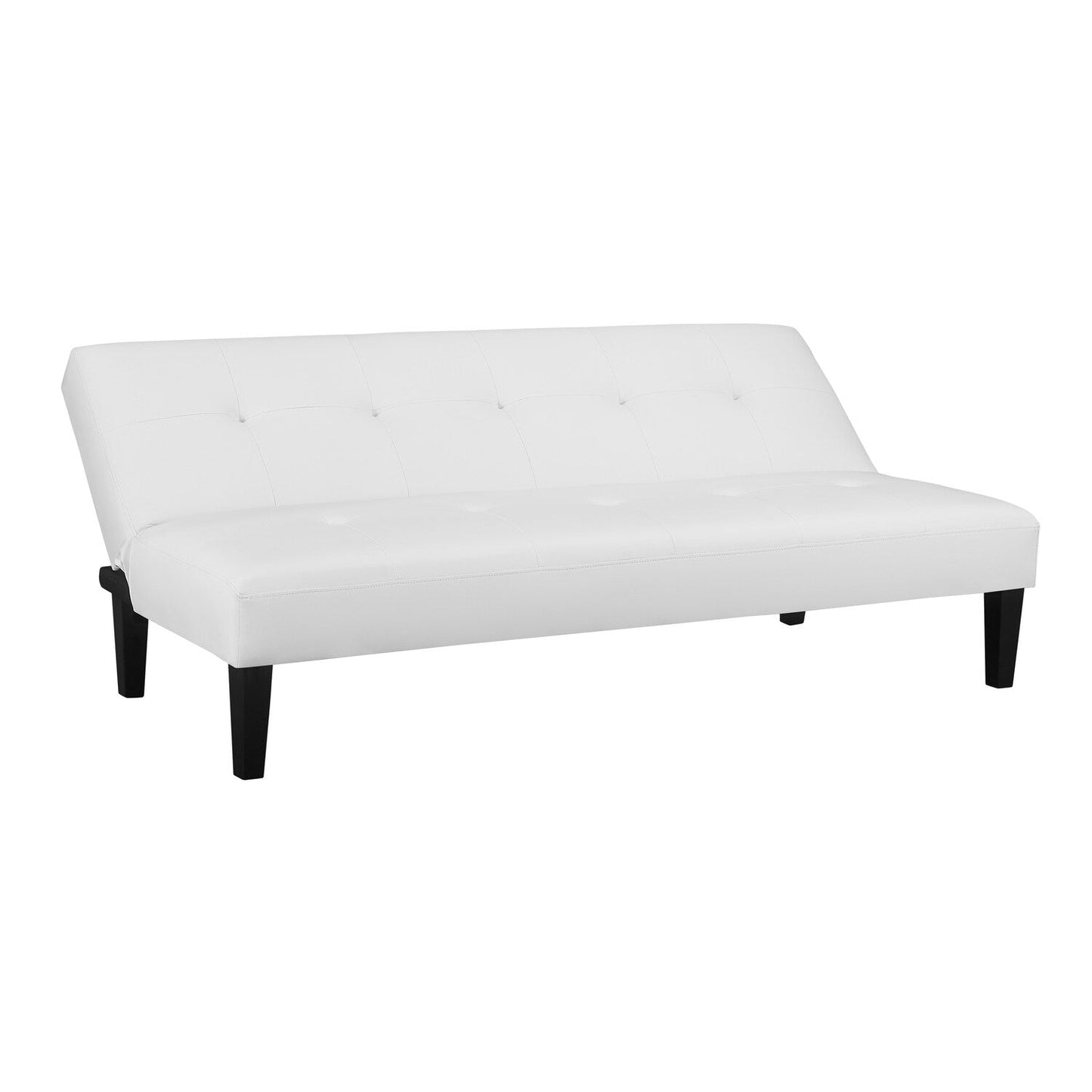 Collection ultime de canapés futons : canapé futon avec accoudoirs et porte-gobelets, canapé capitonné à boutons avec pieds en bois