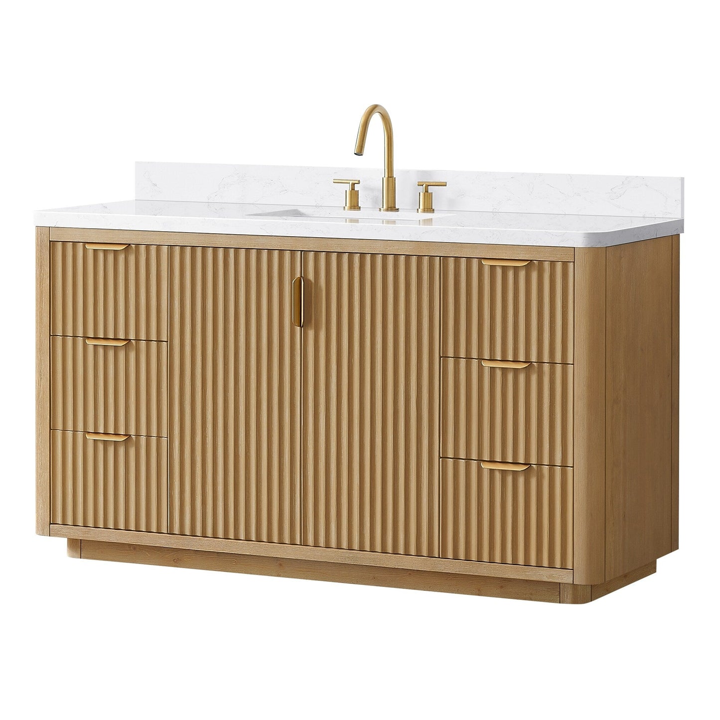Cadiz Bath Vanity with Composite Stone Top without Mirror