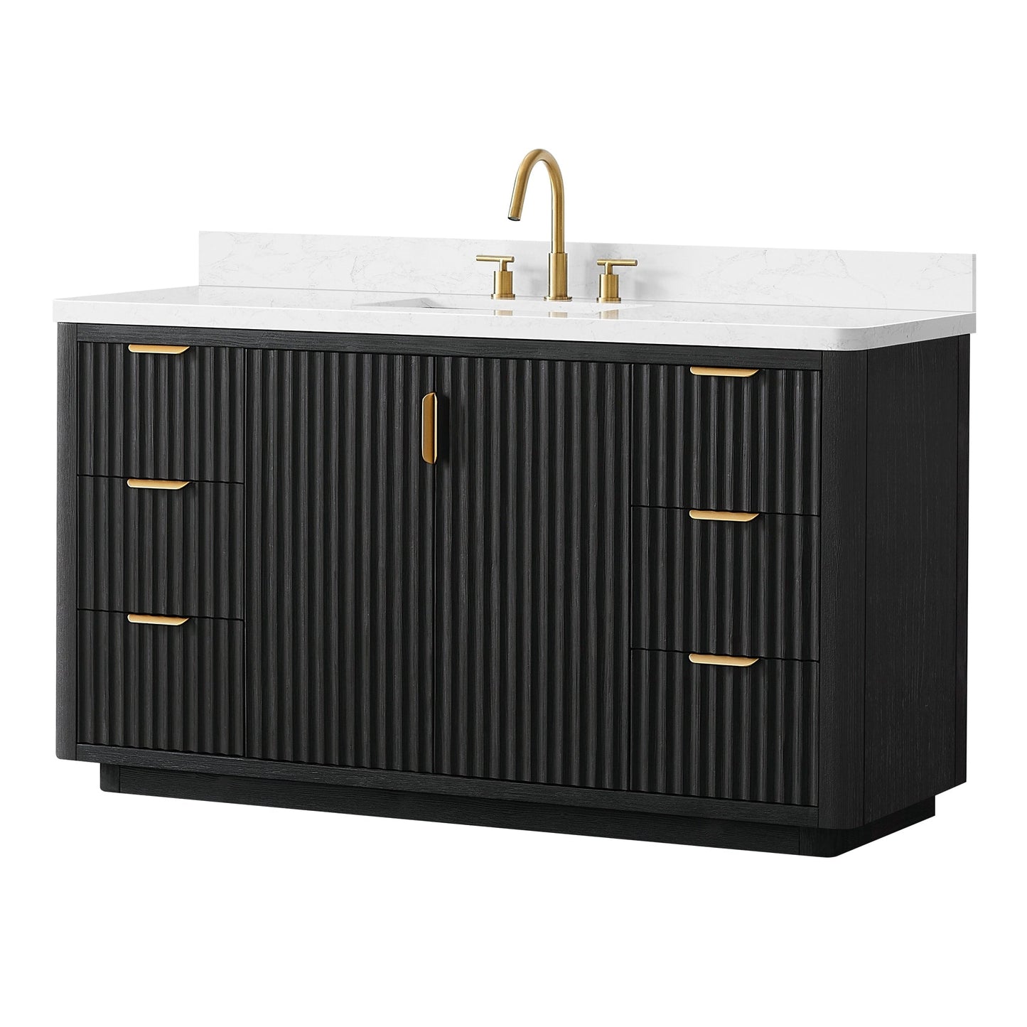 Cadiz Bath Vanity with Composite Stone Top without Mirror
