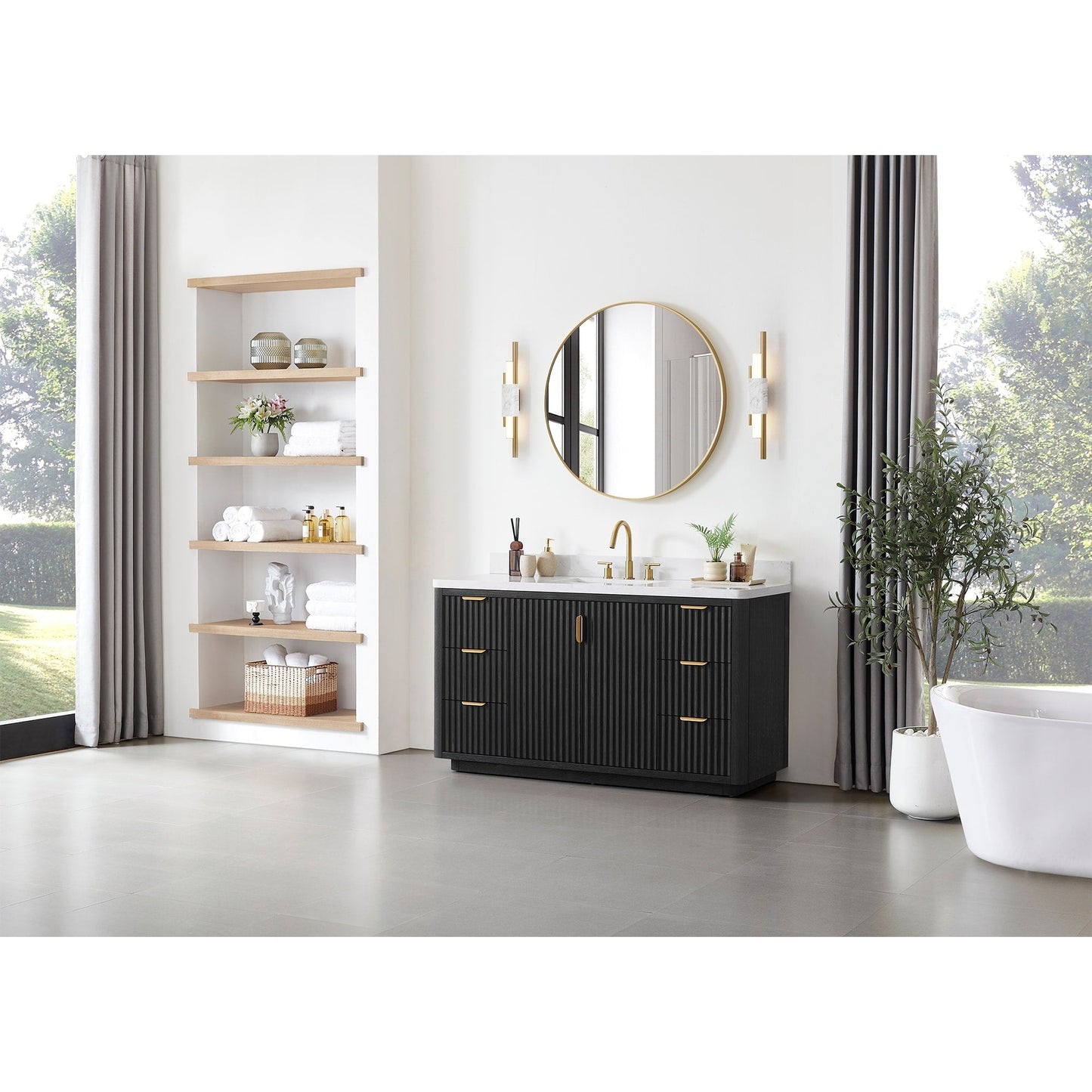 Cadiz Bath Vanity with Composite Stone Top without Mirror