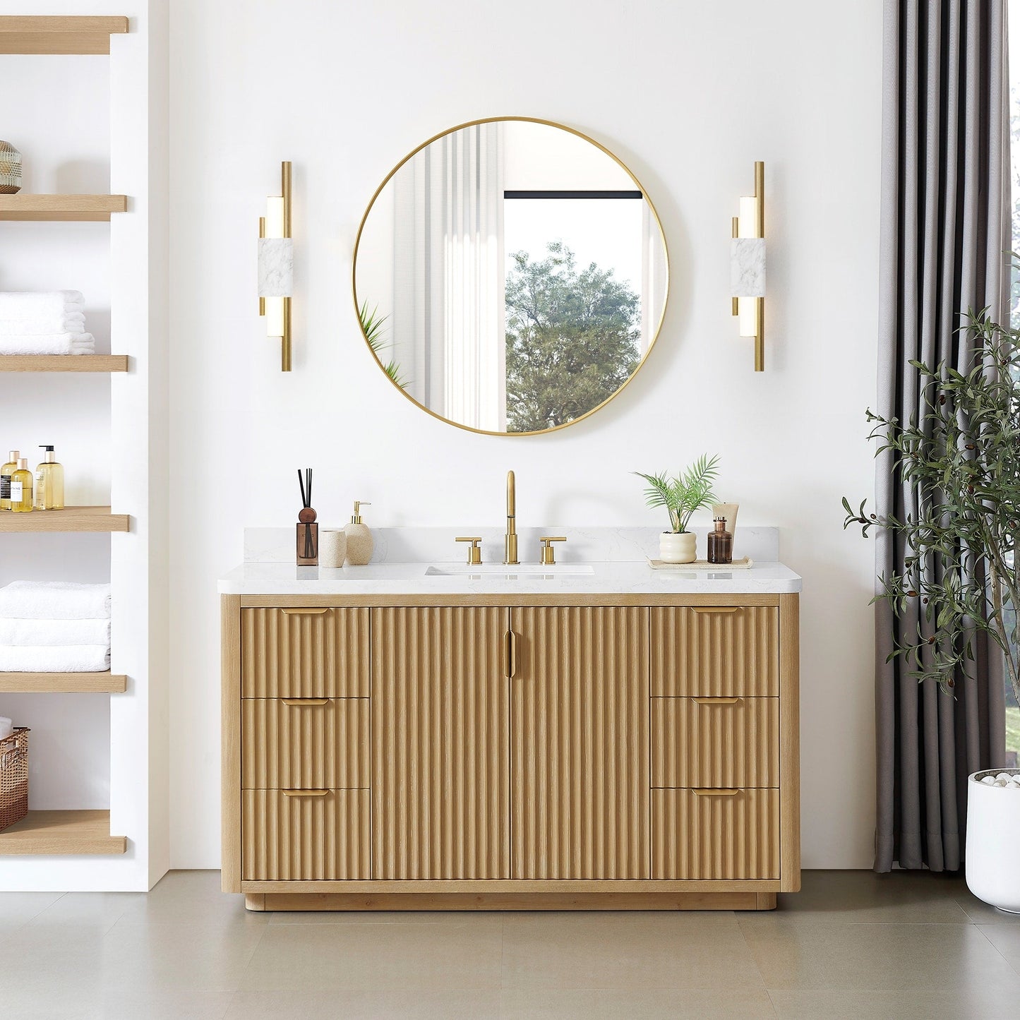 Cadiz Bath Vanity with Composite Stone Top without Mirror