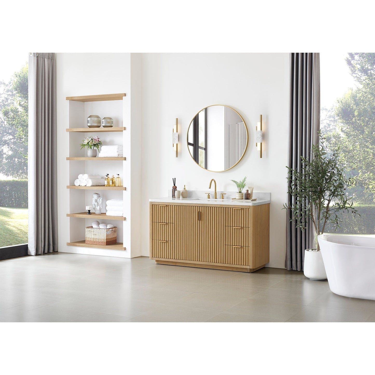 Cadiz Bath Vanity with Composite Stone Top without Mirror