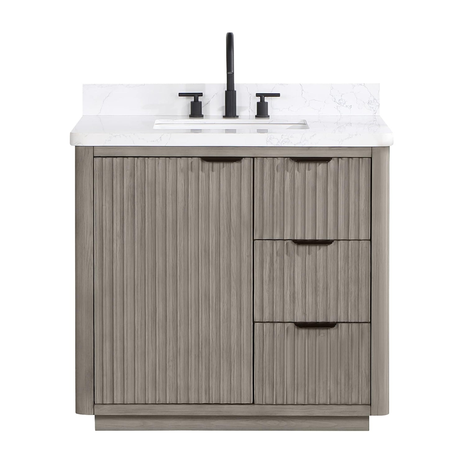 Cadiz Bath Vanity with Composite Stone Top without Mirror