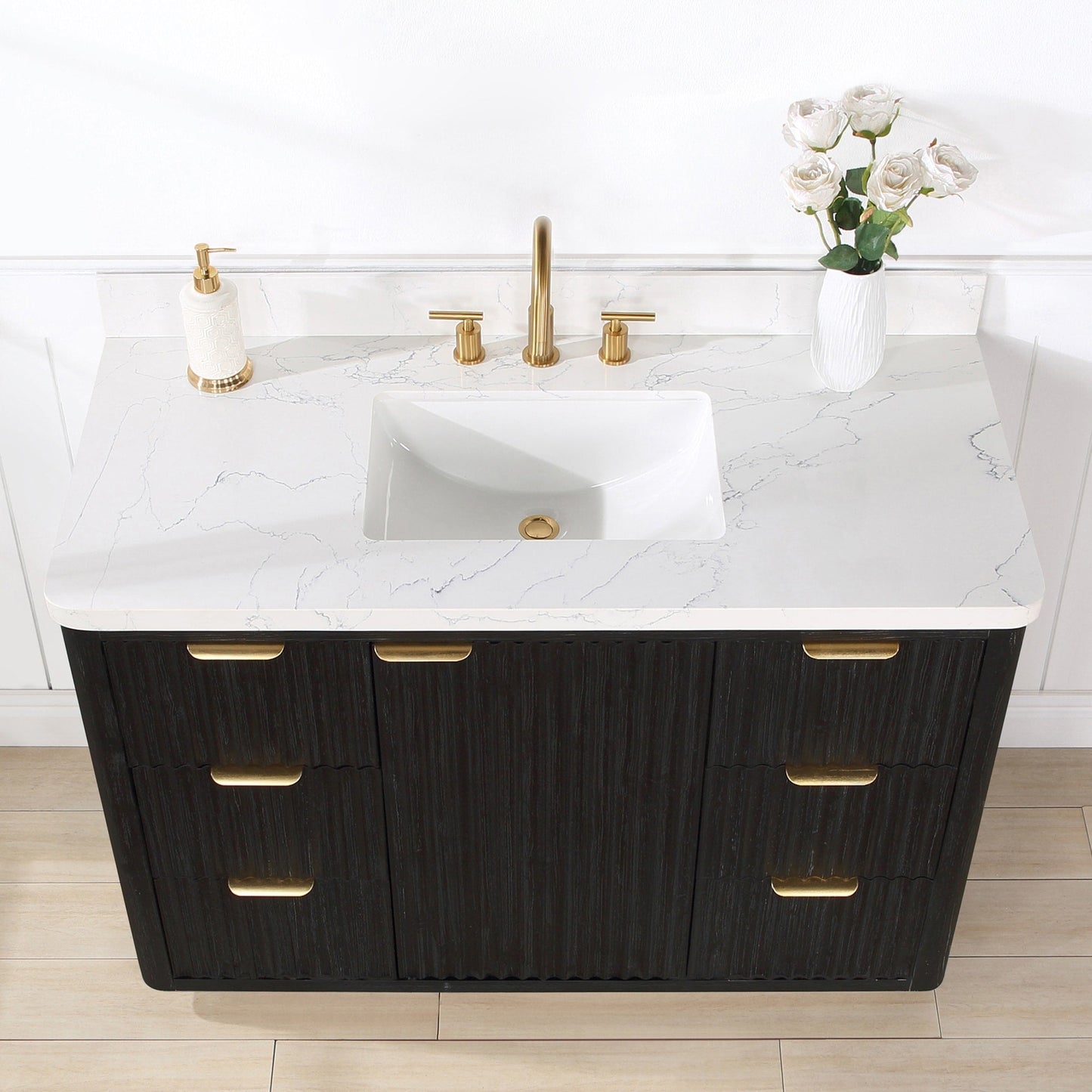 Cadiz Bath Vanity with Composite Stone Top without Mirror