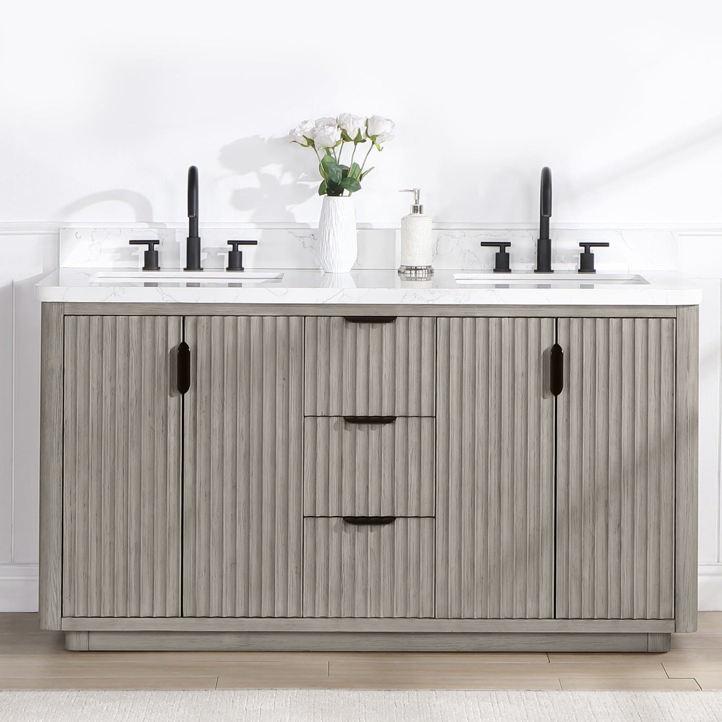 Cadiz Bath Vanity with Composite Stone Top without Mirror