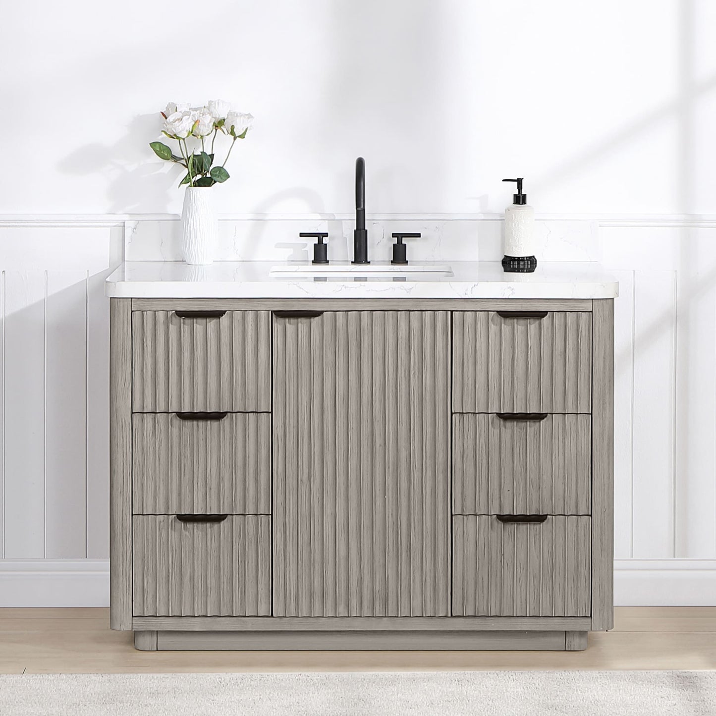 Cadiz Bath Vanity with Composite Stone Top without Mirror