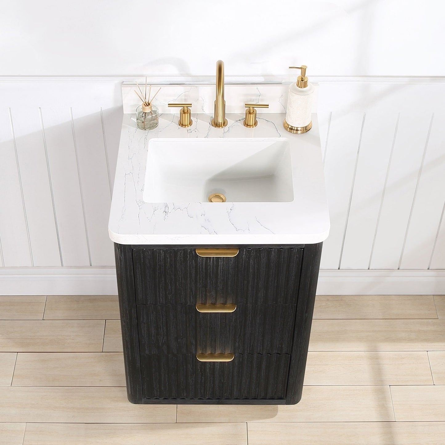 Cadiz Bath Vanity with Composite Stone Top without Mirror