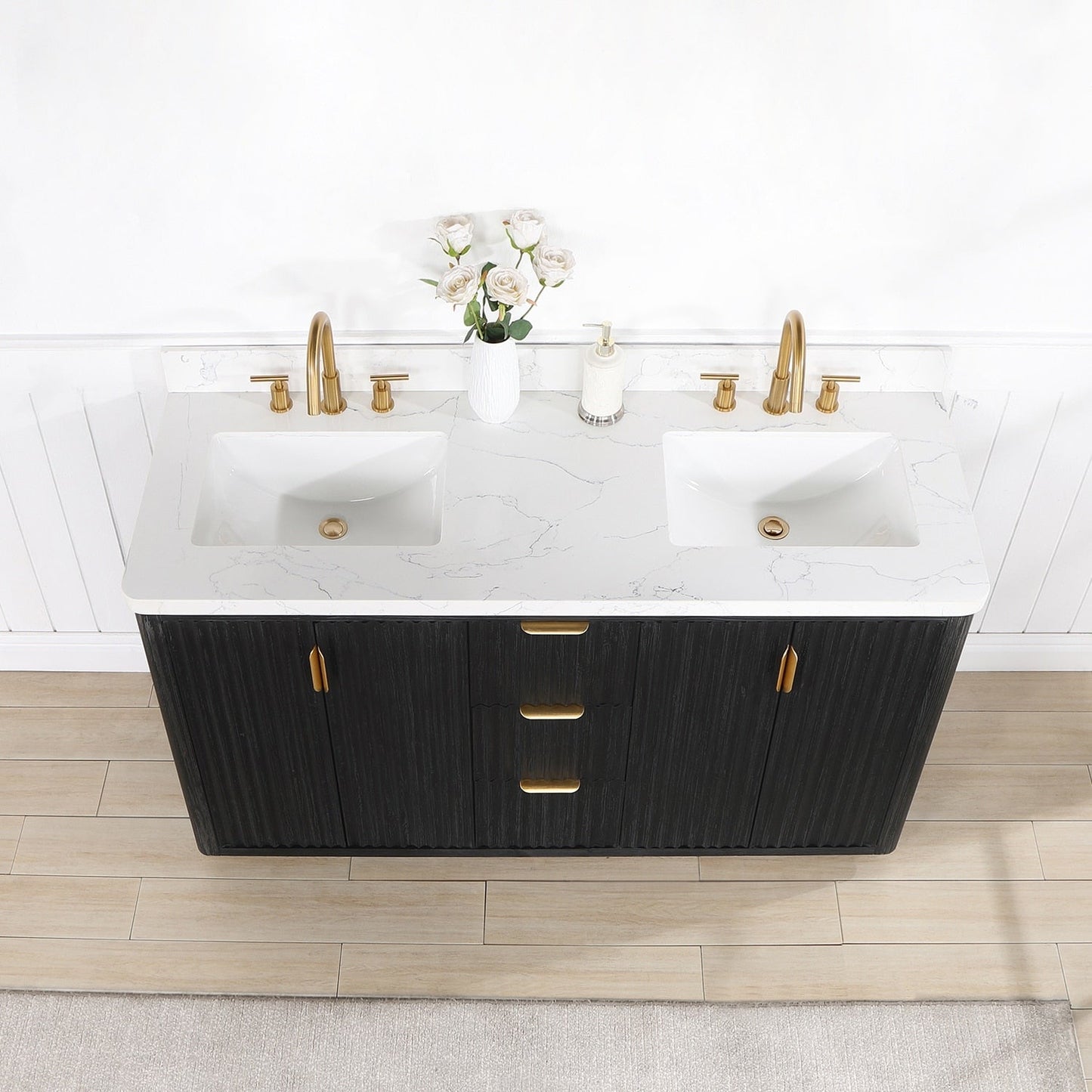 Cadiz Bath Vanity with Composite Stone Top without Mirror
