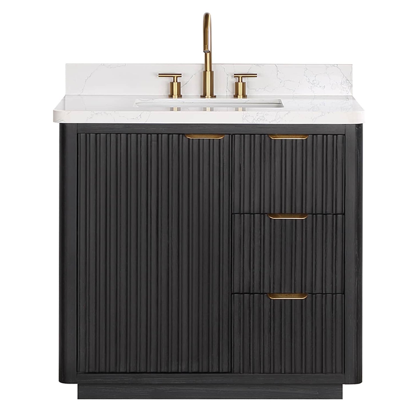 Cadiz Bath Vanity with Composite Stone Top without Mirror