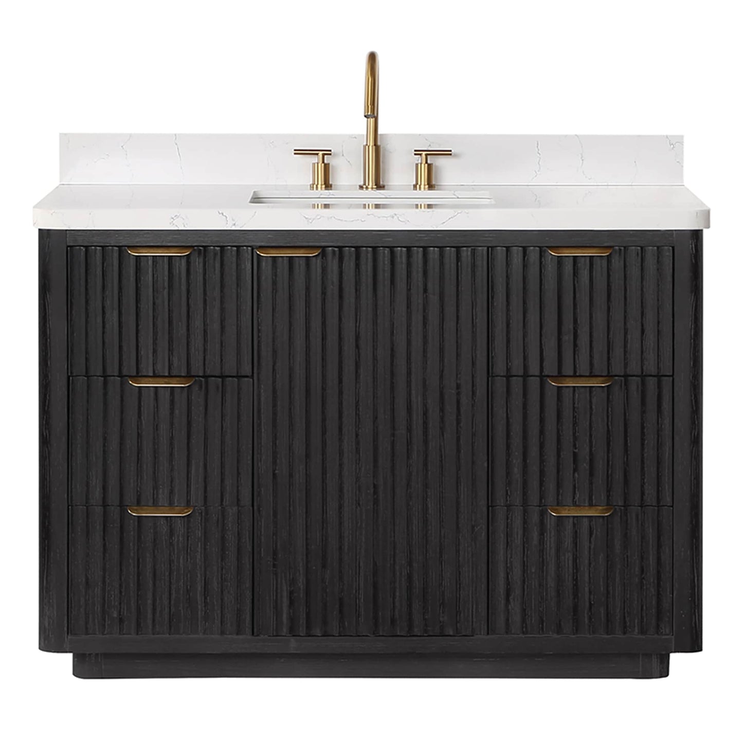 Cadiz Bath Vanity with Composite Stone Top without Mirror