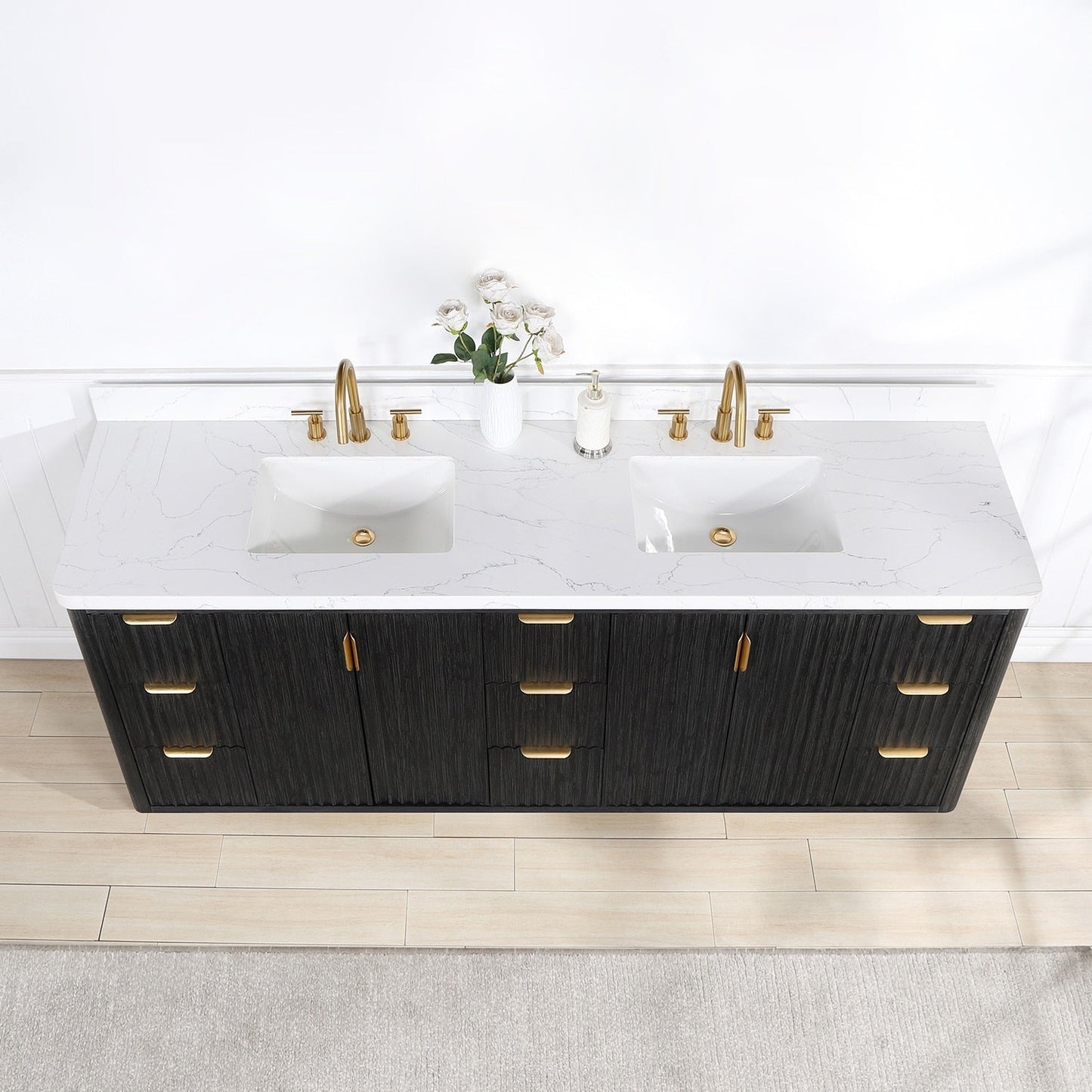 Cadiz Bath Vanity with Composite Stone Top without Mirror