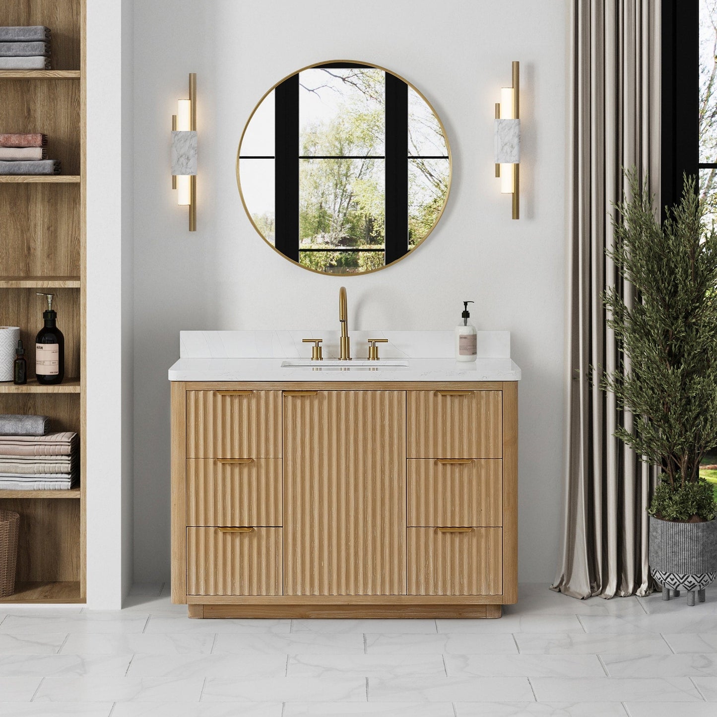 Cadiz Bath Vanity with Composite Stone Top without Mirror