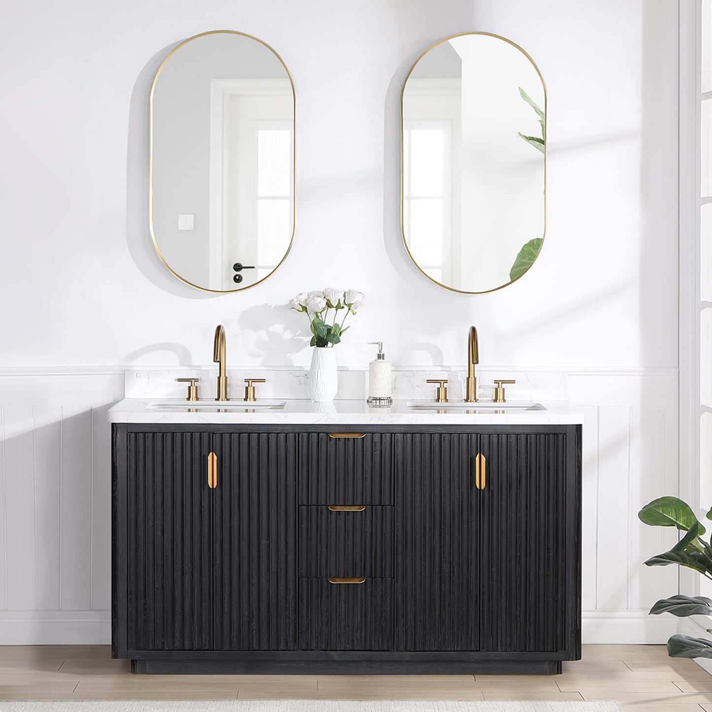Cadiz Bath Vanity with Composite Stone Top without Mirror