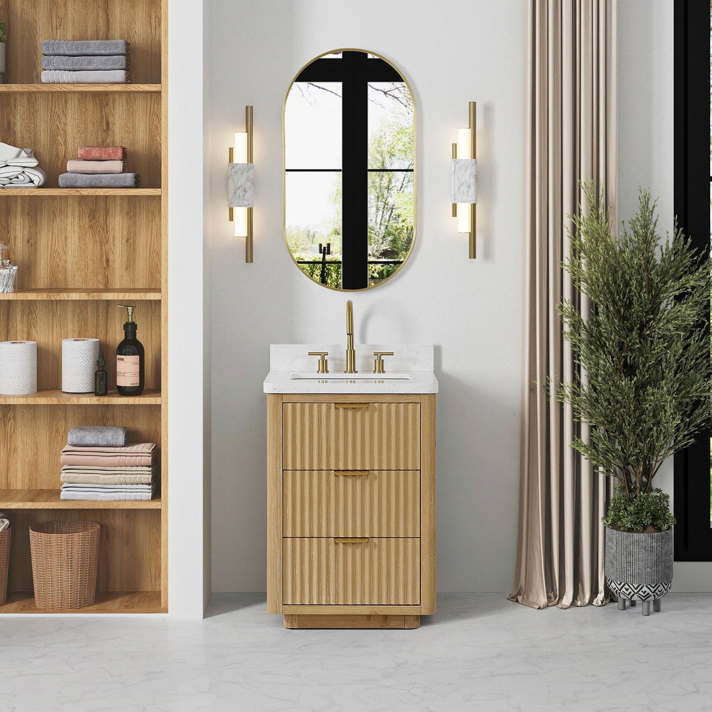Cadiz Bath Vanity with Composite Stone Top without Mirror