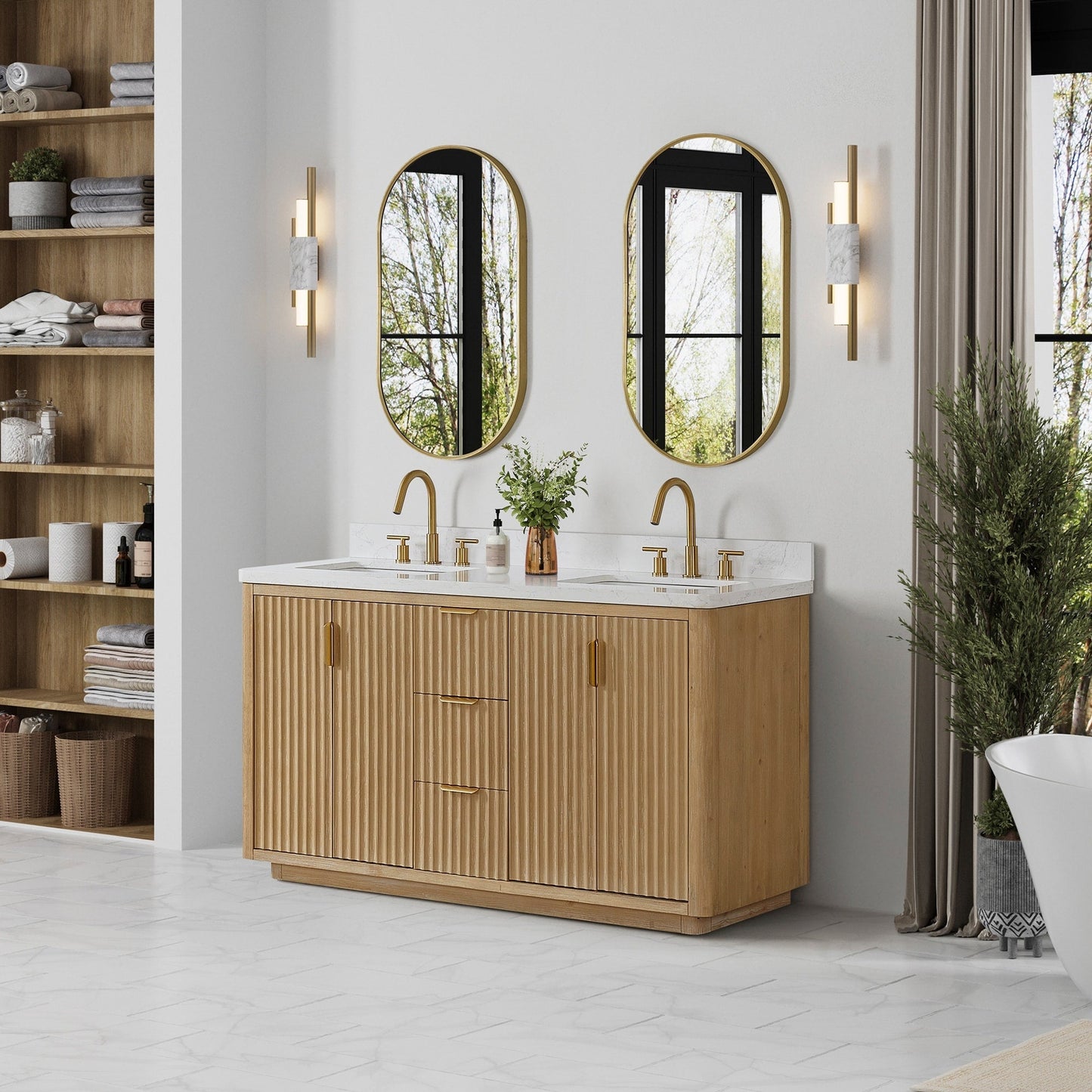 Cadiz Bath Vanity with Composite Stone Top without Mirror