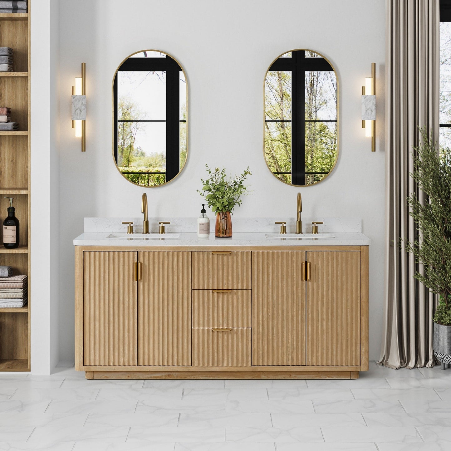 Cadiz Bath Vanity with Composite Stone Top without Mirror
