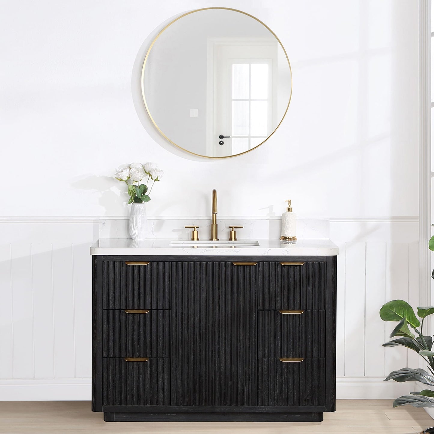 Cadiz Bath Vanity with Composite Stone Top without Mirror
