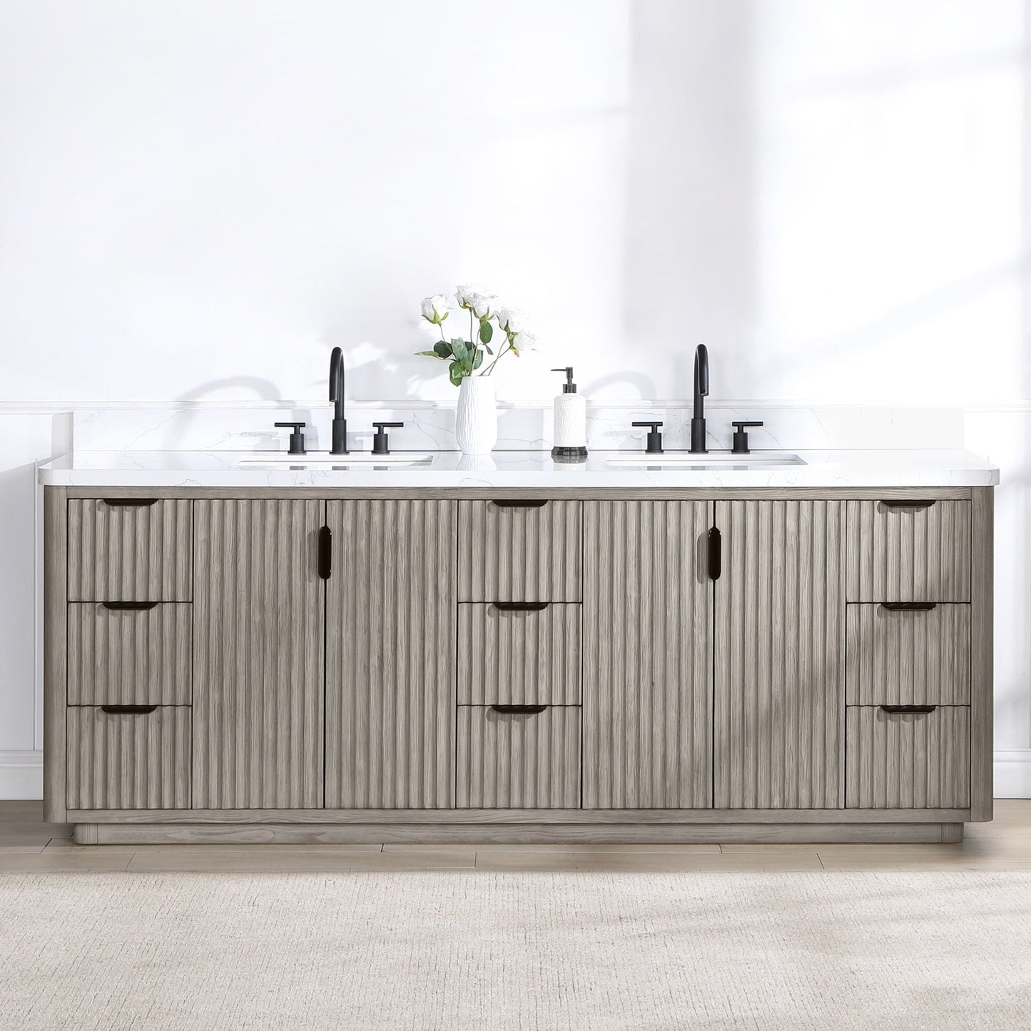 Cadiz Bath Vanity with Composite Stone Top without Mirror