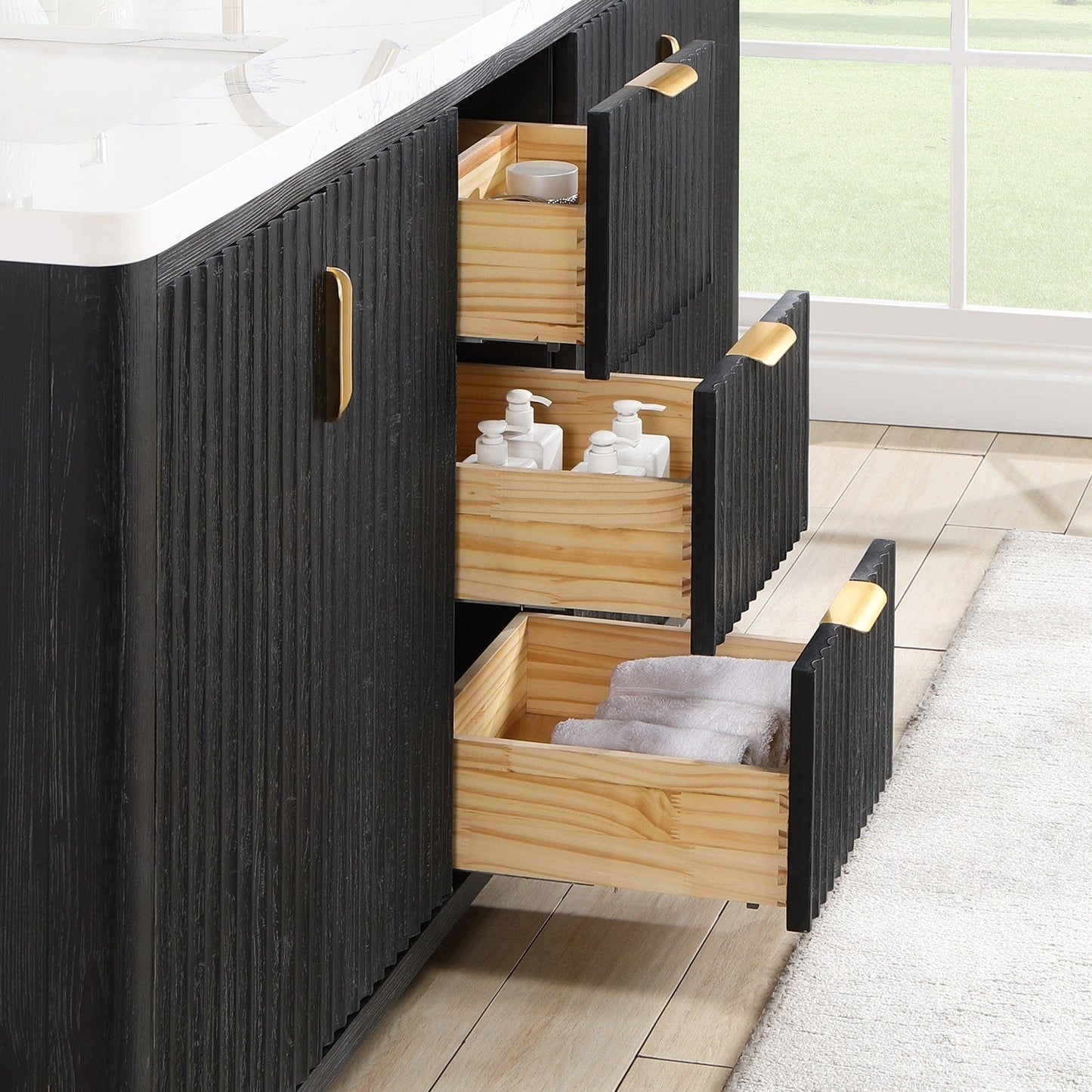 Cadiz Bath Vanity with Composite Stone Top without Mirror