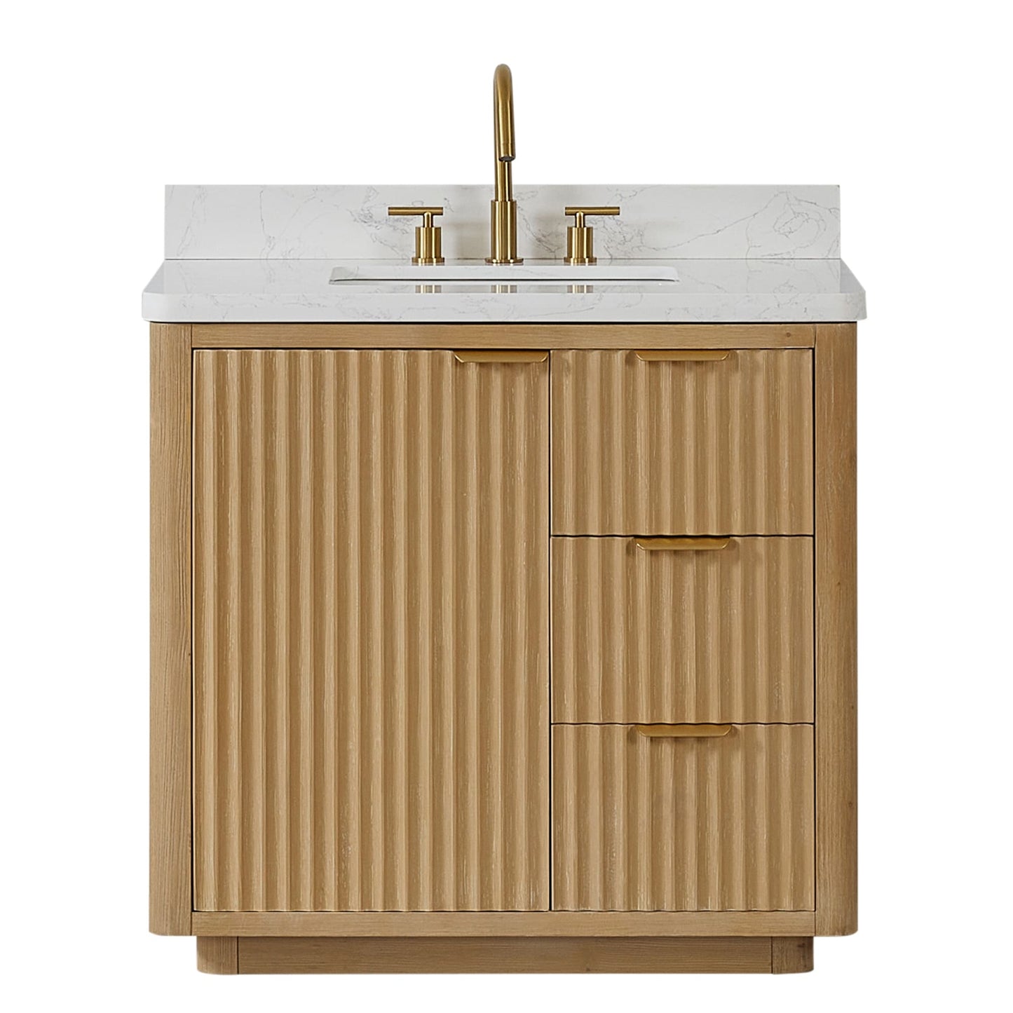 Cadiz Bath Vanity with Composite Stone Top without Mirror