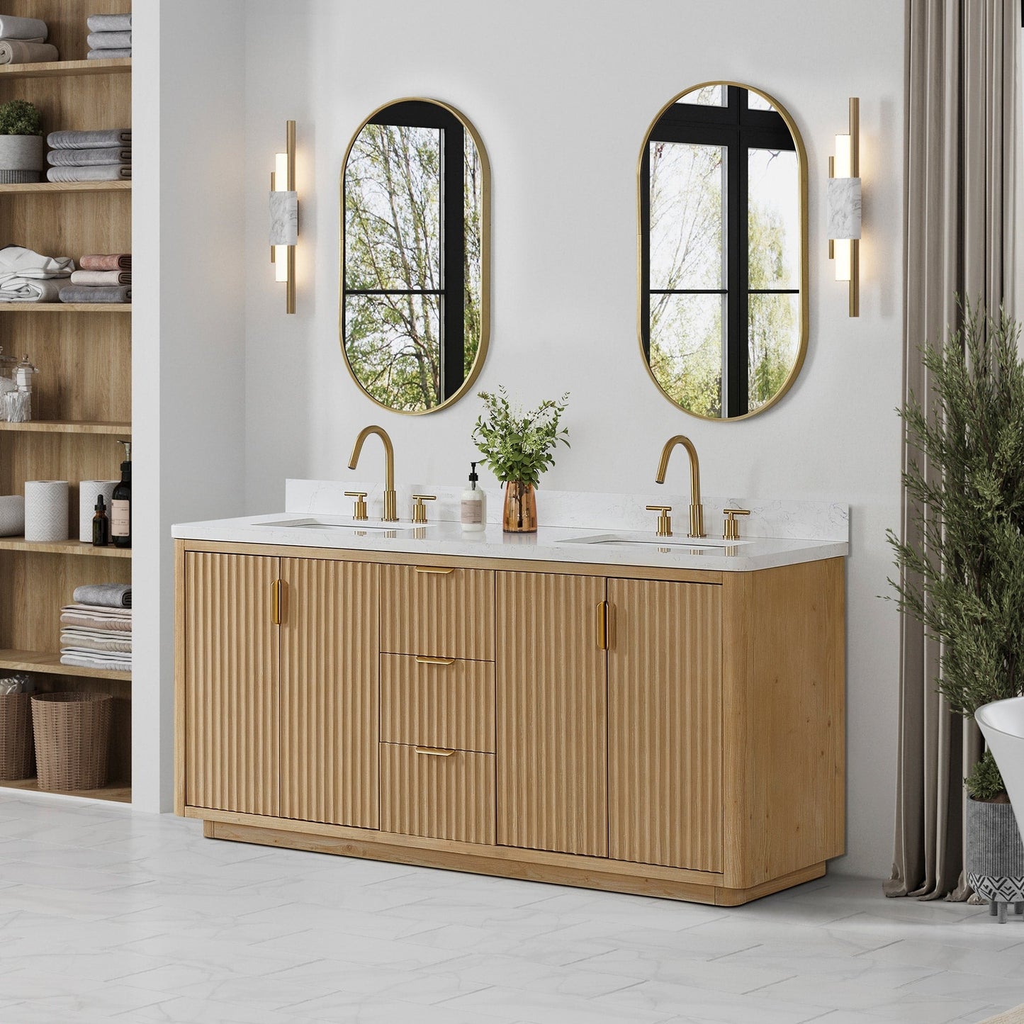 Cadiz Bath Vanity with Composite Stone Top without Mirror