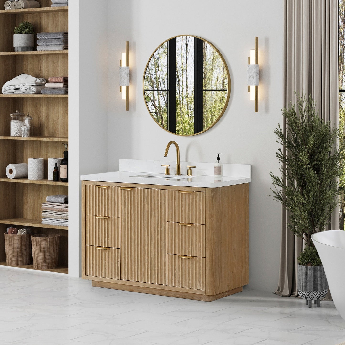 Cadiz Bath Vanity with Composite Stone Top without Mirror