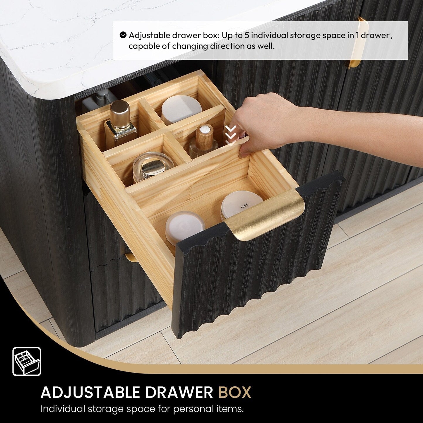 Cadiz Bath Vanity with Composite Stone Top without Mirror